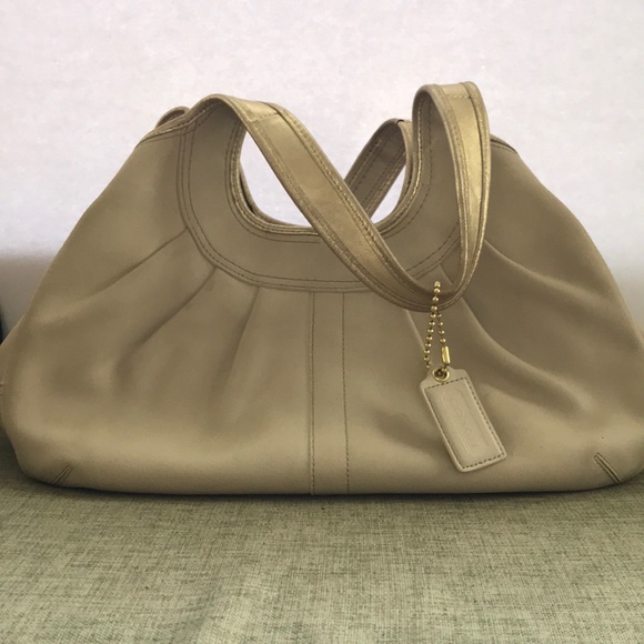 Coach handbag White/gold - Picture 1 of 3